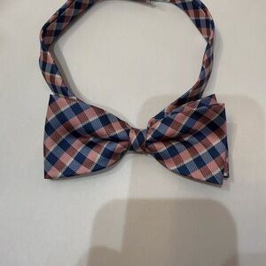 Plaid Bow Tie in Blue and Pink